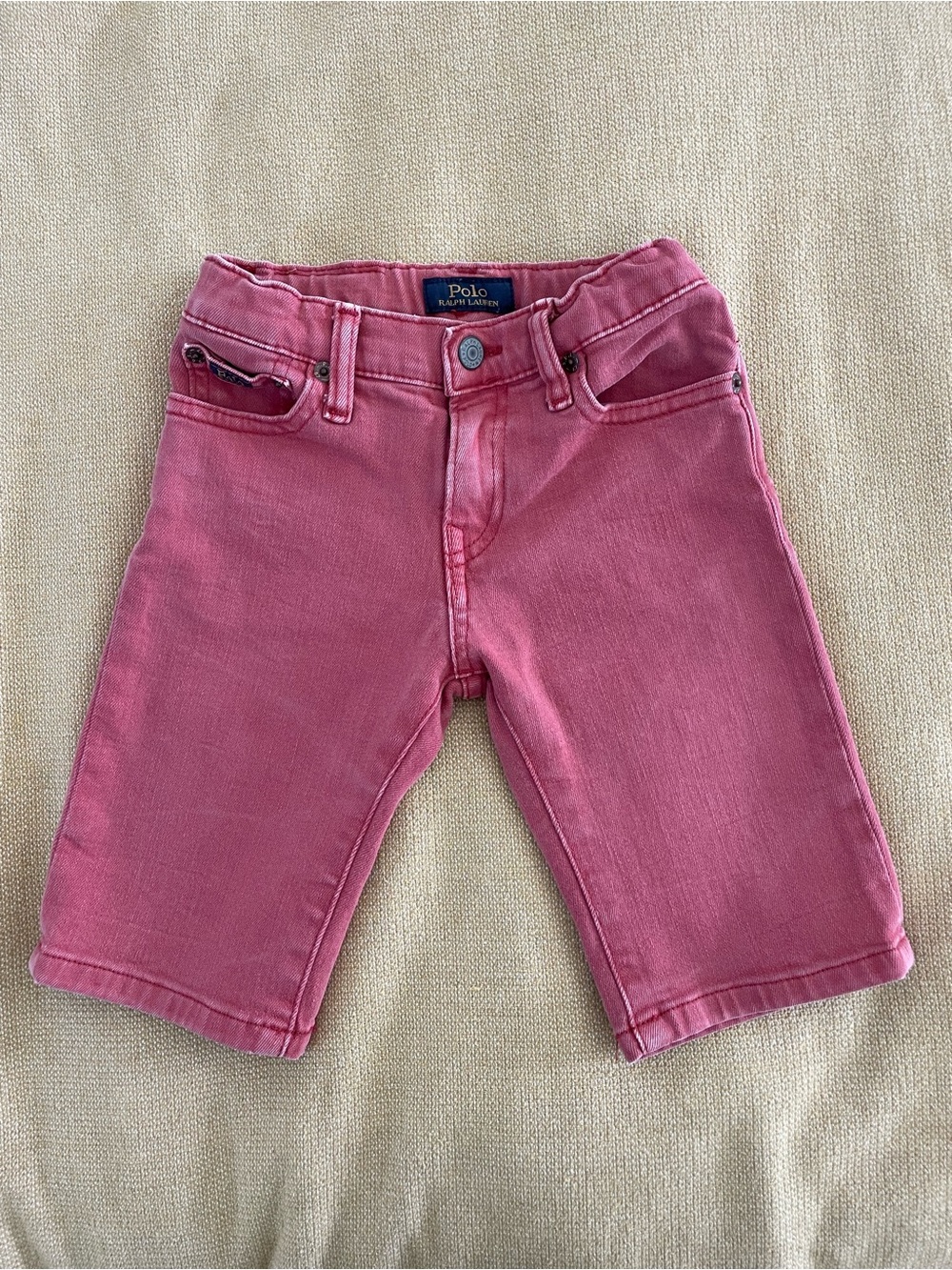 Polo by Ralph Lauren Girls Rose Pink Denim Shorts